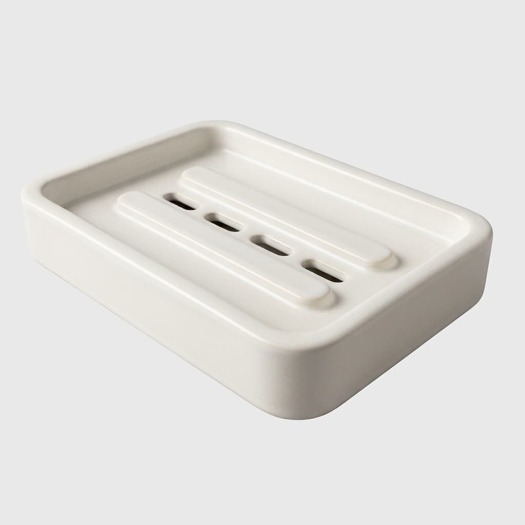 A soap dish for a bathroom sink