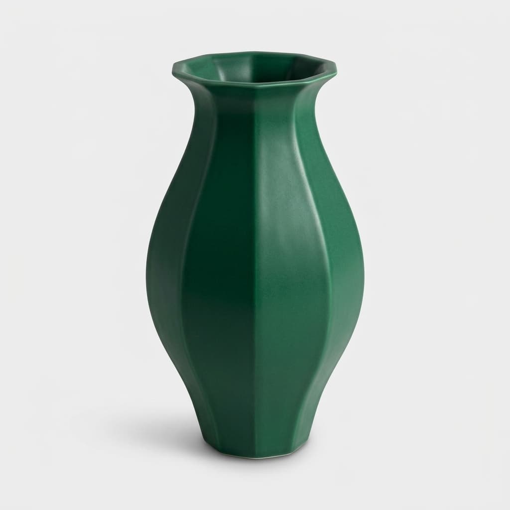 A modern sculptural vase